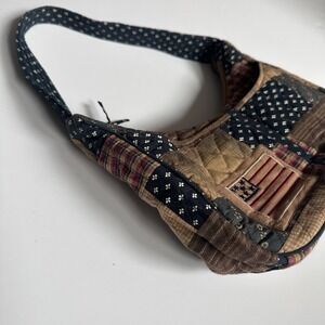 Bella Taylor Quilted Handbag American Flag Cotton Patchwork Americana Patriotic